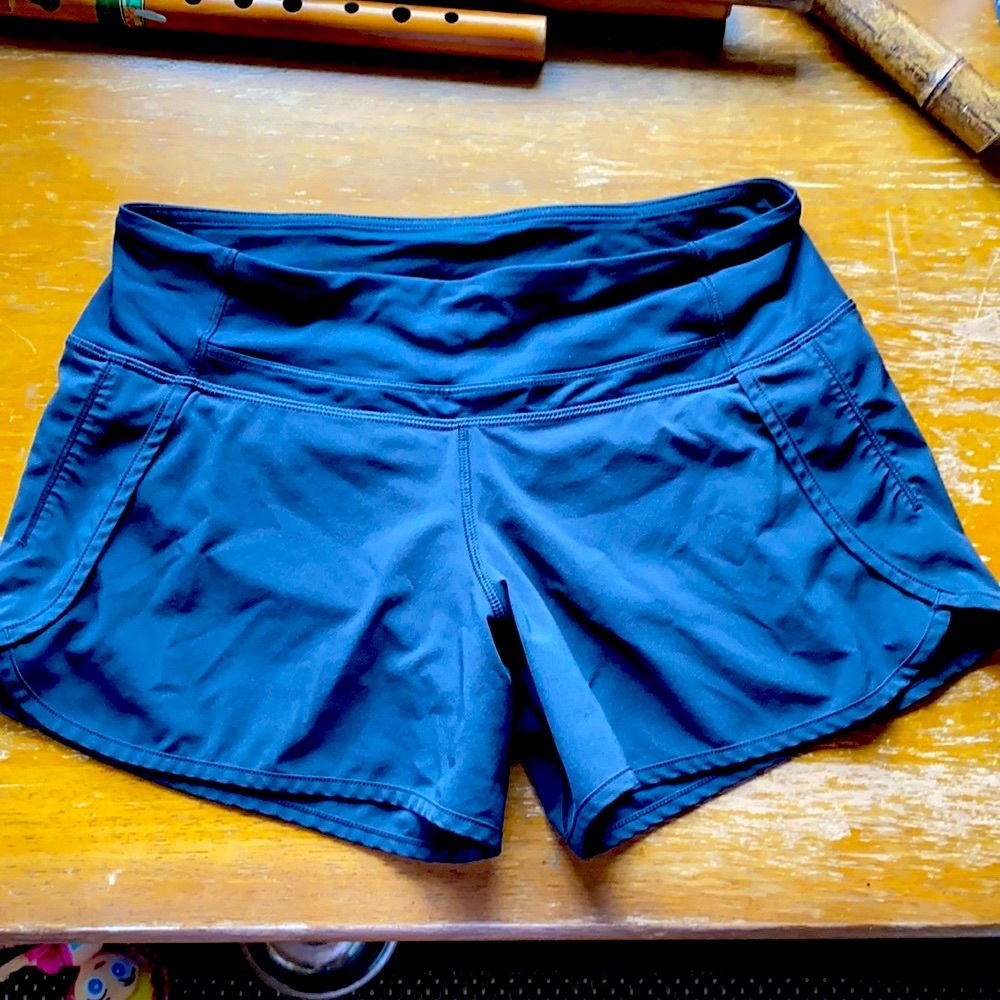 Lululemon Black Speed Shorts 4” inseam